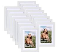 EYMPEU Lot de 15 cadres photo en MDF avec passe-partout, blanc