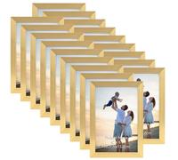 EYMPEU Lot de 18 Cadres Photo 10x15 CM Dorés, Design Élégant et Chic pour Décoration Murale et de Table