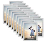 EYMPEU Lot de 18 Cadres Photo 13x18 CM Argentés pour Mur et Table | Design Élégant et Chic pour Photos, Diplômes, Affiches, Posters