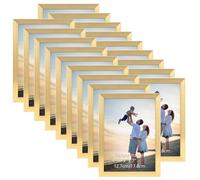 EYMPEU Lot de 18 Cadres Photo 13x18 CM Dorés, Design Élégant et Chic pour Décoration Murale et de Table