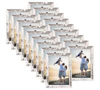 EYMPEU Lot de 18 Cadres Photo 13x18 CM en Bouleau Blanc pour Mur et Table | Design Rustique et Chic pour Photos, Diplômes, Affiches, Posters