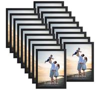 EYMPEU Lot de 18 Cadres Photo 15x20 CM Noirs pour Mur et Table | Design Élégant et Chic pour Photos, Diplômes, Affiches, Posters