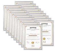 EYMPEU Lot de 18 Cadres Photo A4 Argentés, Cadres A4 Argentés pour Les Documents, Les Diplômes, Les Peintures