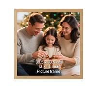 EYMPEU Un Cadre Photo 30x30 Naturel en Bois pour Accrocher au Mur ou La Table