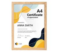 EYMPEU Un Cadre Photo A4 Naturel en Bois pour Accrocher au Mur ou La Table