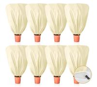 EYNDYN Lot de 8 housses de protection contre le gel pour plantes - 100 x 100 cm - Réutilisables - Avec cordon de serrage - Couverture contre le gel - Pour l'hiver et l'extérieur