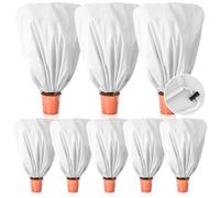EYNDYN Lot de 8 housses de protection contre le gel pour plantes - 119,4 x 80 cm - Réutilisables - Avec cordon de serrage - Couverture contre le gel - Pour l'hiver et l'extérieur