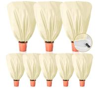 EYNDYN Lot de 8 housses de protection contre le gel pour plantes - 119,4 x 80 cm - Réutilisables - Avec cordon de serrage - Couverture contre le gel - Pour l'hiver et l'extérieur