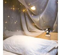 EYOCEAN Lampe-Clip Lampe de Bureau à LED à Pince de Lecture Table Lit avec l’Adapteur Luminosité Réglage Soin des Yeux pour le Bureau et le Domicile Flexible à 360° Argent