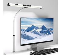 EYOCEAN Lampe de Bureau 12W Lampe d'Architecte, lampe de travail avec Pince, LED Protection des Yeux, Atténuation et Température de Couleur Réglable, Fonction de Mémoire et de Chronométrage