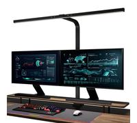 EYOCEAN Lampe de Bureau, 24W 80cm Lampe d'Architecte, lampe de travail avec Pince, LED Protection des Yeux, Température de Couleur et Luminosité Réglables, Fonction de Mémoire et de Chronométrage