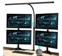 EYOCEAN Lampe de Bureau LED, Lampe à écran de soins oculaires, Gradation et températures de couleur réglables, Avec tige télescopique et fonction mémoire