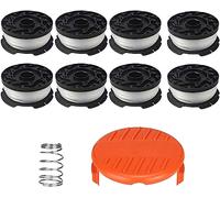 Eyoloty AF-100 Bobines de Rechange pour Black Decker GH900 GH600 LST522 LCC140 Corde de désherbeur de désherbeur pour désherbeur de désherbeur 30 m 0,065" Bobine de 8 pièces
