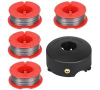 Eyoloty Bobine de fil automatique F016800175 compatible avec les coupe-bordures Bosch Art 23 26 30 Combitrim/Easytrim Longueur 8 m Ø 1,6 mm et couvercle de base de bobine F016L71088 (4 bobines + 1