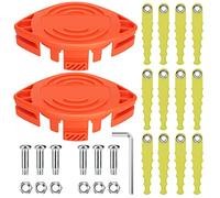 Eyoloty Compatible avec Black + Decker AF-100-3ZP Lot de 2 couvre-têtes de tondeuse + lame 12 + vis 6 + clé