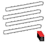 Eyoloty Lot de 4 chaînes de tronçonneuse 45 cm 3/8" LP Division 1,3 mm 62 maillons d'entraînement Compatible avec Bosch, B&Q Performance Power, Dolmar, Gardol, Greenworks, Husqvarna, Mac Allister