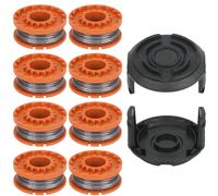 Eyoloty MGTP18Li Bobine de fil compatible avec coupe-bordure Mac Allister MGTP18Li - Longueur : 3,05 m - Diamètre : 1,65 mm - Avec couvercle de bobine (8 bobines + 2 capuchons)