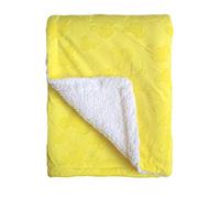 eYone Grande couverture de réception en polaire Sherpa double couche pour berceau et landau (jaune)
