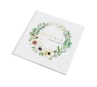 Eyoulife Livre d'or de mariage - 120 pages - Papier épais - 21 x 21 cm - Avec couverture rigide en allemand - Pour anniversaire, mariage, enterrement de vie de jeune fille - Vert