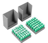 Eyoulife Lot de tampons en argile pour alphabet avec couverture de base, pour cahiers, cartes de vœux, reliefs en argile