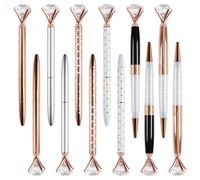 Eyourlife 12pcs Set de Stylos à Bille, Cristal Mignon Stylos Encre Noire Stylos Cadeaux pour Bureau et Ecole - 12PCS