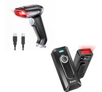 Eyoyo 2D 1D Lecteur Codes Barres, sans Fil Bluetooth douchette Code Barre QR PDF417 Data Matrix Barcode Scanner with USB Cable for PC Mac pour Mobile Payment, Convenience Store（EY034+EY039）