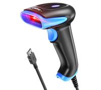Eyoyo Lecteur Codes Barres 1D 2D, Handheld Wired USB Douchette Code Barre QR PDF417 Data Matrix Lecteurs de Code Barre with USB Cable for PC Mac pour Mobile Payment Convenience Store...Bleu