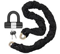 EYPINS Antivol Moto avec Chaîne Plaqué Multicolore de 10mm x 1.2m + Mini Antivol en U de 10 mm Solide et Robuste - Convient pour Vélo, Moto, Scooter, Porte, Portail et Clôture - Livré avec 2 Clés