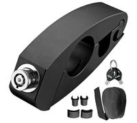EYPINS Antivol Moto Verrou de Guidon, Verrou de Frein Universel pour Moto, Levier de Frein ou Embrayage en Aluminium, Noir, avec Sac de Rangement, 2 Clés, pour Moto, Scooter, Cyclomoteur et VTT