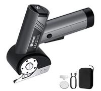 EYPINS Ciseaux Électriques Rotatifs Sans Fil 4 Vitesses avec Lame SK5 et Batterie 1800mAh, Coupe Tissu Cuir Carton Tapis Plastique pour Couture Travaux Manuels Bricolage,avec Chargeur USB noir