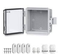 EYPINS Coffret Electrique Etanche Exterieur en ABS Renforcé 3mm Boîte de Jonction IP67 Étanche avec Joint d'Étanchéité Intégré Résistant à 60kg Idéal pour Irrigation Piscine et Projets DIY (15x15x9cm)