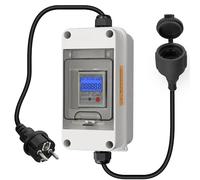 EYPINS Compteur d'Énergie Portable Étanche IP65 Wattmètre de Prise avec Écran LCD, Surveillance en Temps Réel 80A Max 3680W,Câble Robuste 1m H07RN-F pour Camping-Car,Extérieur,Maison