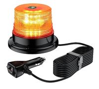 EYPINS Feu de signalisation 40 LED Feu d’avertissement de voiture 40 W Feu d’avertissement magnétique orange Feu de feu stroboscopique IP67 pour camion 12 V/24 V, voiture,camion,tracteur, E57 IP67