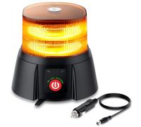 EYPINS Gyrophare sans fil - 12 motifs de flash 72 LED Feu d'avertissement magnétique - 12 V/24 V - Avec câble de charge de voiture - Pour voiture, camion, tracteur, camionnette, E9 IP65-Orange