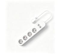 EYPINS Multiprise 4 Prises Multiprise Connectée Type E,Wi-FI 2,4 GHz | 4 prises dont 3 pilotables,USB-C PD 30 W + 2 USB,minuterie,commande vocale Google/Alexa,câble 1,5 m,16 A/3680 W