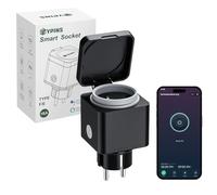 EYPINS Prise Connectée WiFi Extérieure IP54,Compatible Alexa Google Home | Commande à Distance via Application, Type E/F 16A, Pour Éclairage Jardin Pompe Fontaine 1PCS
