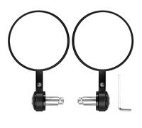 EYPINS Rétroviseurs Moto Universels de 22 mm Ronds en Alliage d'Aluminium Rotation à 360 Degrés pour Guidon Poignée de Moto Vélo Trotinette Scooter Haute Définition (1 Paire)