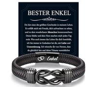 EYQV Cadeau pour homme, bracelet en cuir pour papa, frère, fils, petit-fils, neveu, oncle, mon mari, parrain, idée de cadeau d'anniversaire, fête des pères, fête des hommes, Noël, Saint-Valentin