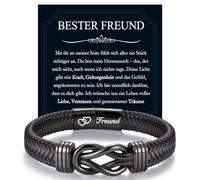 EYQV Cadeau pour homme, bracelet en cuir pour papa, frère, fils, petit-fils, neveu, oncle, mon mari, parrain, idée de cadeau d'anniversaire, fête des pères, fête des hommes, Noël, Saint-Valentin