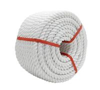 EYRMQWJPC Amarre Marine en Nylon, Corde Polyester Tressée 3 Brins 5-100m 12-20mm(14mm,60m)
