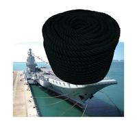 EYRMQWJPC Amarre Marine en Nylon, Lignes de Quai en Nylon tressées à 3 Tresses, Multicolores, diamètre 12-24mm, Longueur 10-100m(Black,0.14x50m/0.55" x164')