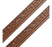EYRMQWJPC Bordures de Papier Peint Autocollantes, Pack De 2 Bandes Garniture Plinthe en Mousse 3D Autocollantes Multicolores,2mx 8cm(Brown)