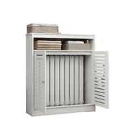 EYRMQWJPC Cache-radiateur, Armoire chauffante avec Couvercle de radiateur, Double étagère, Loered Grill, Blanc, Plusieurs Tailles(L39.3 xH39.3 xT9.8)