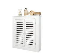 EYRMQWJPC Cache-radiateur, Armoire de Rangement Garde Chauffage Couverture radiateur avec 2 Portes Blanches Tailles Multiples(L90cm*H80cm*T15cm)