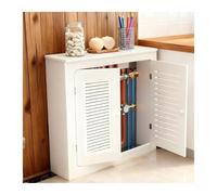 EYRMQWJPC Cache-radiateur, Couvercle de radiateur avec 2 Portes, étagère d'armoire Chauffage ventilée, Blanc, Plusieurs Tailles(L90cm*H80cm*T15cm)
