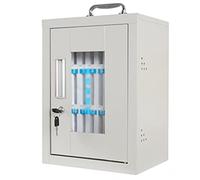 EYRMQWJPC Casier de téléphone Portable en Acier, Boîte de Rangement for téléphone en Acier Inoxydable, Murale, Transparente et verrouillable, 12 à 60 emplacements(24slots)