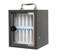 EYRMQWJPC Casier de téléphone Portable en Acier, Coffret de Rangement en Acier for téléphones Portables avec poignée et Serrure sécurité, 12 à 60 emplacements, Plusieurs Tailles(21x21x25cm/8x8x10in)