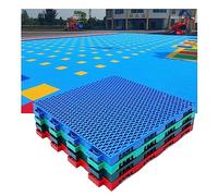 EYRMQWJPC Chaîne extérieure. Carrelage de Sol for Terrain de Basket-Ball, Terrain de Tennis, Terrain de Volley-Ball, Terrain de Badminton, revêtement de Sol Sportif à Faire soi-même, 30,6 cm(Red)