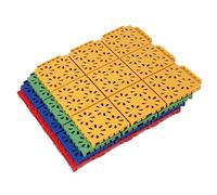EYRMQWJPC Chaîne extérieure. Dalles de Sol modulaires emboîtables de 25 cm avec Trous de Drainage, revêtement de Sol Sportif Durable et à épisser.