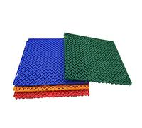 EYRMQWJPC Chaîne extérieure. Dalles de Sol, Tapis de Sport antidérapants et résistants à l'usure for intérieur et extérieur avec Trous de Drainage, 1 Pied(Red)